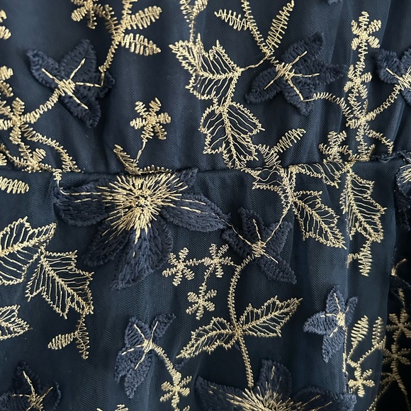 Baltic Born Navy and Gold Floral Maxi Dress - Picture 14 of 16